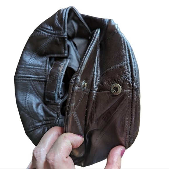 😄 Newsboy genuine leather brown cap - Picture 4 of 6